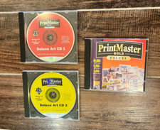 PrintMaster Gold Deluxe 4.0 Program CD + 2 Art CD’s 1997 picture