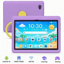 Android 16 Kids Tablet HD 10 inch, 24GB RAM 128GB ROM 1TB, 6000mAh, WiFi 6,BT 5. picture