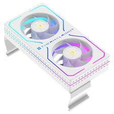 MC2 ARGB RAM Memory Cooler Dual PWM Fans Fits DDR/DDR2/DDR3/DDR4/DDR5 picture