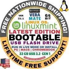 Linux MINT 21.1 USB VERA Mate 64-Bit Live Boot, Full Install for MAC, PC picture