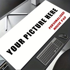 Custom Photo Personalized Gaming Mouse Pad - Non-Slip Surface with Text Logo ❀ picture