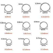100-200pcs 4/5/6/78/9/10mm Stainless Steel Jump Rings Open Split Ring Connectors picture
