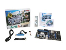 MSI A75A-G55 Socket FM1 AMD A75 SATA 6Gb/s USB 3.0 HDMI ATX Motherboard picture