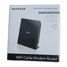 NETGEAR AC1600 DOCSIS 3.0 Cable Modem Router C6250 Dual Band Black Open Box picture