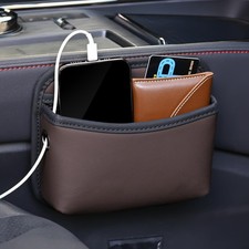 Car Seat Side Storage Pocket, Small Organizer,PU Leather Multifunctional Cons... picture