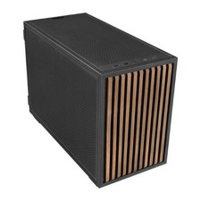 Lian Li B4-mATX Wood Compact SFF Case Walnut w/2 x 120mm Fans Black (B4X-WD) picture
