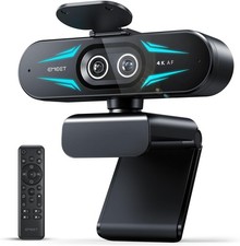 EMEET C60E Dual-Camera 4K Webcam for Streaming, Wide-Angle and Black picture