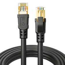 DDMALL Cat 8 Ethernet Cable 6FT, 40Gbps Round Internet 6 Feet, Black picture