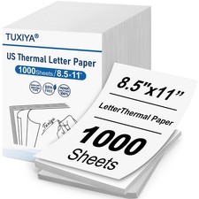 1000 Sheets Thermal Printer Paper 8.5x11 Inch, High-Quality, Fast Drying, Compat picture