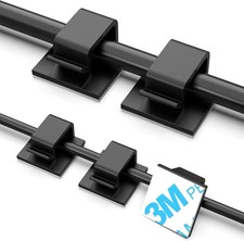 100 PCS Adhesive Cable Clips Black (Small & Large), Upgraded Wire Holder for picture