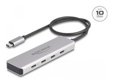 Delock USB 10Gbps Type-C Hub with 4 x 0.35m Digital/Data Cable Jack 64231 picture
