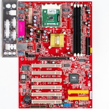 MSI KT4V MS-6712 Socket A ATX Motherboard DDR Athlon XP 2600+ AGP Retro Gaming picture