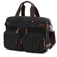 3 In 1 Canvas Convertible Laptop Bag for Men Women, 17.3 inch Laptop Messenge... picture