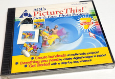 AOL's PICTURE THIS Fun & Easy Photo Projects for Windows 95/98 VTG NOS NIP picture
