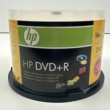HP Discs DVD+R 16X 4.7GB 120 Mins Video 50 Pack Unused Unsealed picture