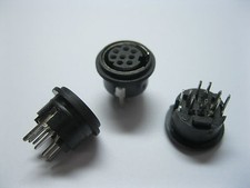 50 Pcs Mini 8 Pin Circular PCB Mount DIN Connector Snap and Lock Vertical New picture