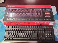 Thermaltake eSPORTS KB-MGP-BLBDUS-01 MEKA PRO Cherry BLUE Switches w Accent Keys picture
