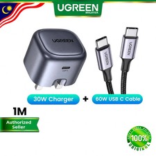UGREEN 30W Gray + 1M Type C Nexode GAN Charger USB  Fast Power Mini Adapter picture