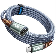 AINOPE USB C Extension Cable 6.6FT, 20Gbps/240W USB3.2 Type C Extender Cord USB. picture