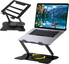 Adjustable Laptop Stand, Portable 360° Rotating & Foldable Metal Laptop Riser, C picture