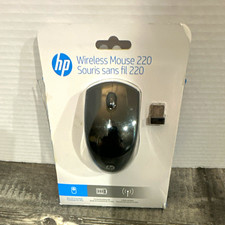 HP Wireless Mouse 220 Black Optical Wireless USB Mouse w/ Receiver 1600 DPI picture