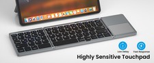 Mini Folding Wireless Bluetooth Keyboard With Touchpad for Laptop Tablet Phone picture