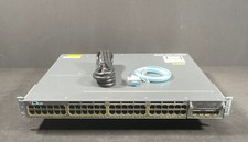 Cisco 3750X  WS-C3750X-48P-L 48 Port PoE+  Gigabit Switch w/ C3KX-NM-10G Module picture