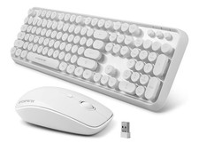 FOPETT Wireless Keyboard and Mouse Combo, 104 Keys Full-Sized 2.4 GHz  picture