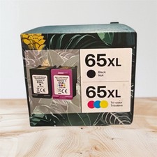65XL Blk, 65XL Color Ink Cartridges - Remanufatured Replacements - New Sealed  picture