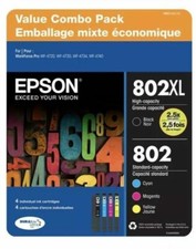Genuine Epson Ink 802 4-pack Black Cyan Magenta Yellow picture