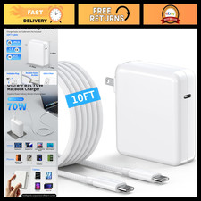 70W USB C Power Adapter Charger for MacBook Pro - 10FT Nylon Braided Cable picture