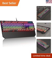 Stylish RGB Rainbow Backlit Mechanical Keyboard - Perfect for Gaming & Typing picture