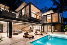 Landscape house modern architecture mansions swimming Custom Gaming Mat Desk picture