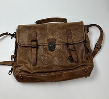 FRYE Logan Rugged Worn Leather Briefcase MSRP $528  #262 picture