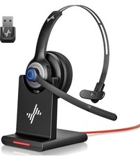Bluetooth Headset - Wireless Headset with Noise Cancelling Microphone, V5.2... picture
