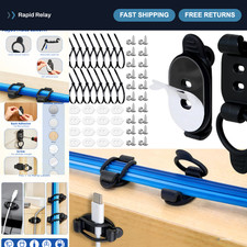 20 Pack Adjustable Black Adhesive Cable Clips for Effective Cable Management picture