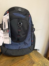 NWT Swiss Digital Design Vector Backpack Blue Lots of Compartments17 Laptop Bag picture