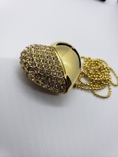 Crystal Heart Shape Stick Pendant USB 2.0 Memory Stick 64GB pink blue gold silve picture