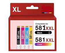KINGWAY 581XL Ink Cartridges Replacement for Canon 580 & 581 ink 5 Pack C3 picture