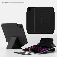 Faux Leather Smart Folio Case for iPad Pro 11 13 Air 4 5 Solid Protective Cover picture