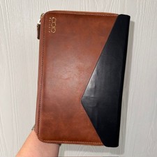 Dulccio Zipped Folio 7.8” x 5.1” Brown Leather picture