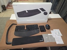 Microsoft Sculpt Ergonomic Wireless Desktop Keyboard Complete Read Description  picture