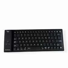 Brookstone Bluetooth Wireless Roll-Up Keyboard 682369 Black Portable picture