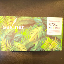 Sailner 67XL Compatible Inkjet Ink Cartridges for HP Black & Tri-Color 2PK picture