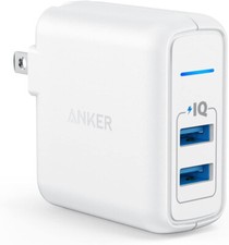Anker Japan 24W 2Port USB Charger Power Adapter Charg iPhone/iPad/Andoroid White picture