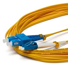 trueCABLE LC to SC OS2 Fiber Patch Cable, 4m (13.12ft), UPC Polish, 200GB Sin... picture