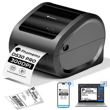 Wireless Label Printer Phomemo 4x6 Ethernet Bluetooth picture