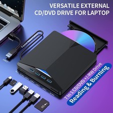 7-in-1 Slim External CD DVD Drive USB 3.0 Reader Writer Burner Player For Laptop picture