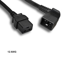 10PCS 3ft 12 AWG AC Power Cable Left Angled C20 to C19 20A/250V SJT PDU/UPS picture
