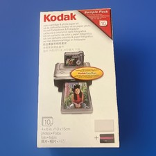 Genuine Kodak PH-10 Color Cartridge & Photo Paper Kit 4”x6” Sample 10 Pack  picture